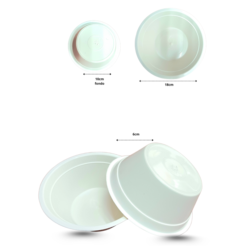 plato pozolero blanco C/200 ALB MOR