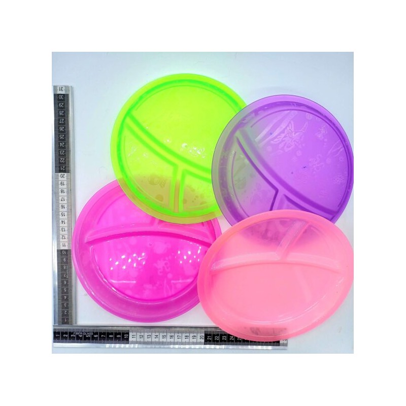 plato división acuario translucido C/100 LOP CON