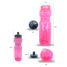 bote para agua diseño ergonómico rosa con tapa chupón C/10 JNNA