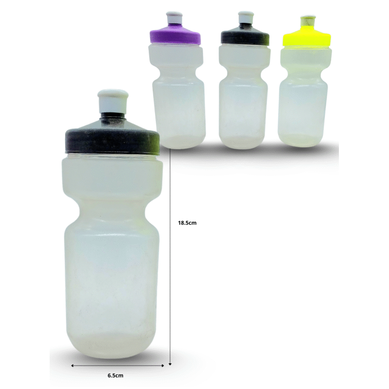 vaso sport transparente con chupón variedad de colores 1/2 LT C/10 JCP