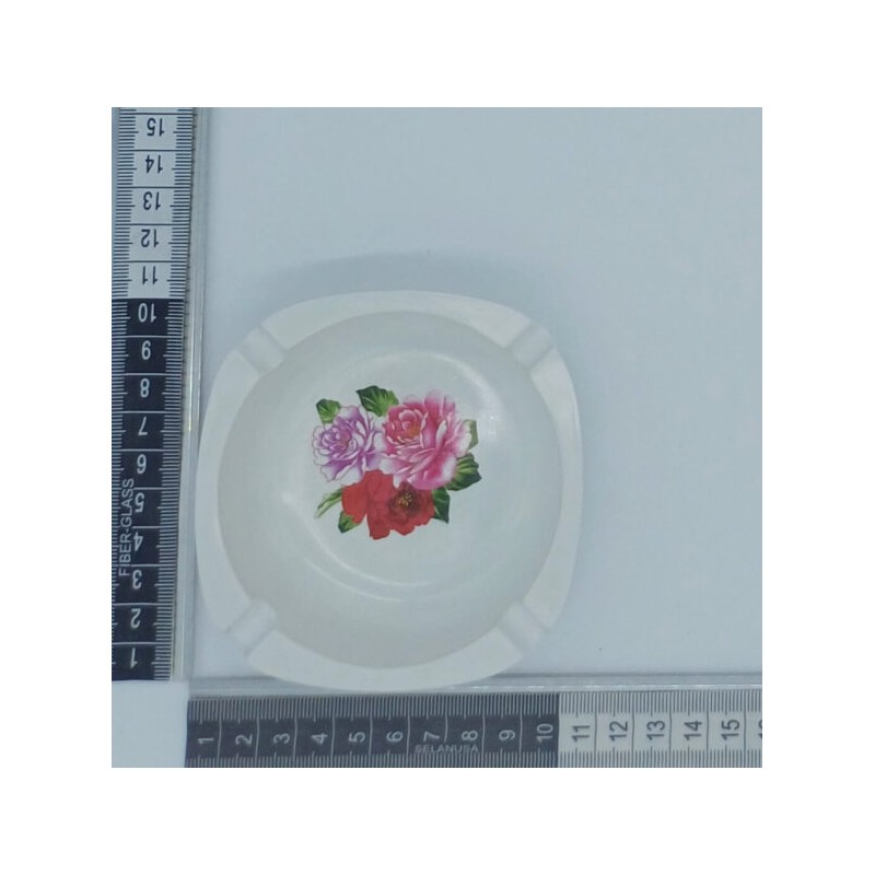 cenicero de melamina estampado floral 10 CM C/10 A1229