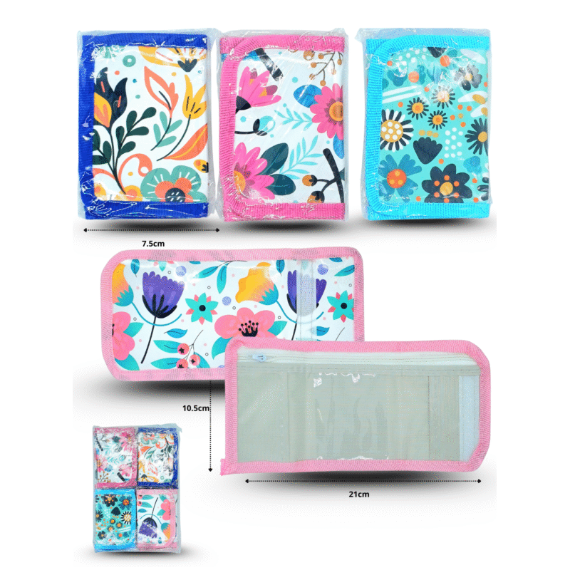 cartera diseño floral C/12 D4017