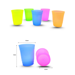 vaso líneas translúcido 500 ML diámetro 9.5 CM C/50 ALB MOR