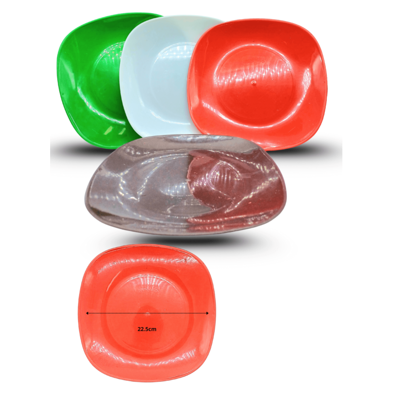 plato cuadrado extendido colores C/50 ALB MOR