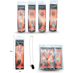 collar metálico placa con dije 45cm C/12 G5429A