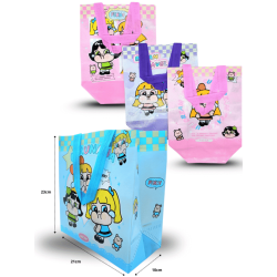 bolsa plastificada decorada 23x21x10cm chicas super poderosas C/12 25I-81