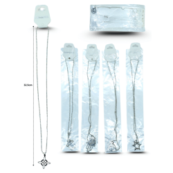 collar largo acero inoxidable dije surtido C/12 SXL-4341