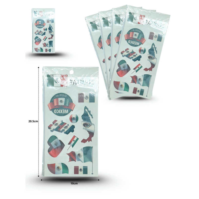 01 tatuaje temporal VIVA MEXICO C/20 V2220