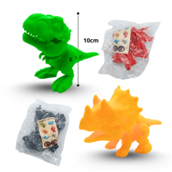 dinosaurio para armar con stickers 10x5x6.5cm C/10 5009