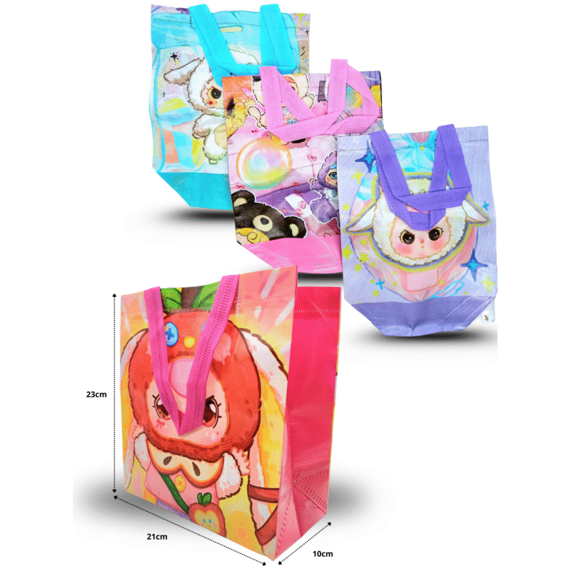 bolsa plastificada decorada 23x21x10cm bby three C/12 25I-81