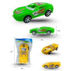 auto de carreras con retro impulso 8x4x13cm C/10 6013