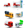 camión constructor, mezcladora, Torton, camión de basura 10x15x4cm C/12 8298
