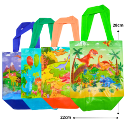 bolsa plastificada con asa dinosaurios C/12 TE-2502D-17