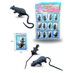 ratón pegajoso negro en planilla 6.5cm C/12 C1165 o 64