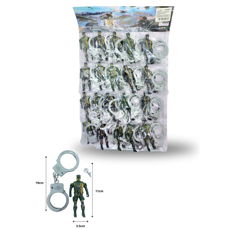 soldado 10.5cm con esposas 7cm en planilla C/20 C1487