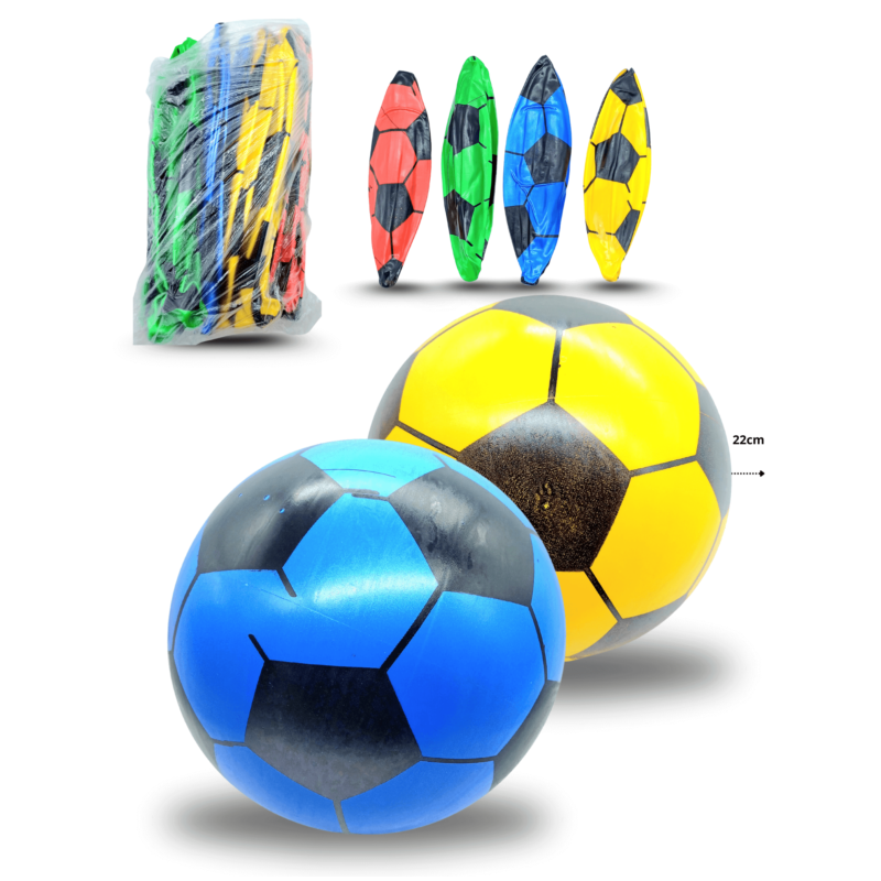 pelota hule inflable decorada futbolera 22CM C/12 22CM M108-4A-2