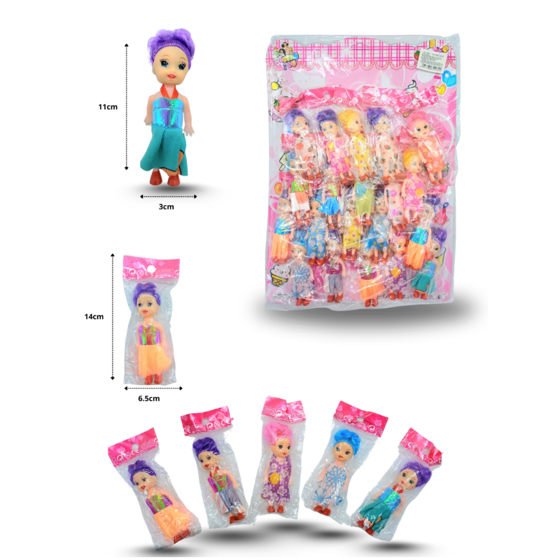 muñeca 10.5cm en planilla C/20 C1161