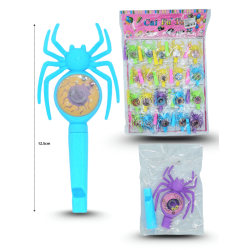 juguete araña laberinto balin con silbato en planilla C/20 HLE-854