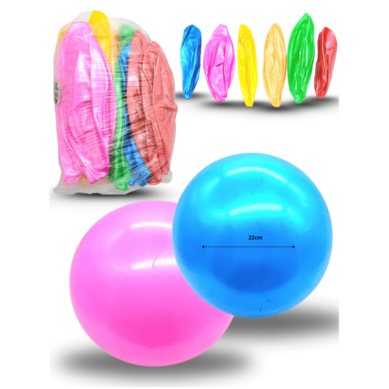 pelota de hule lisa 22cm C/12 C3233