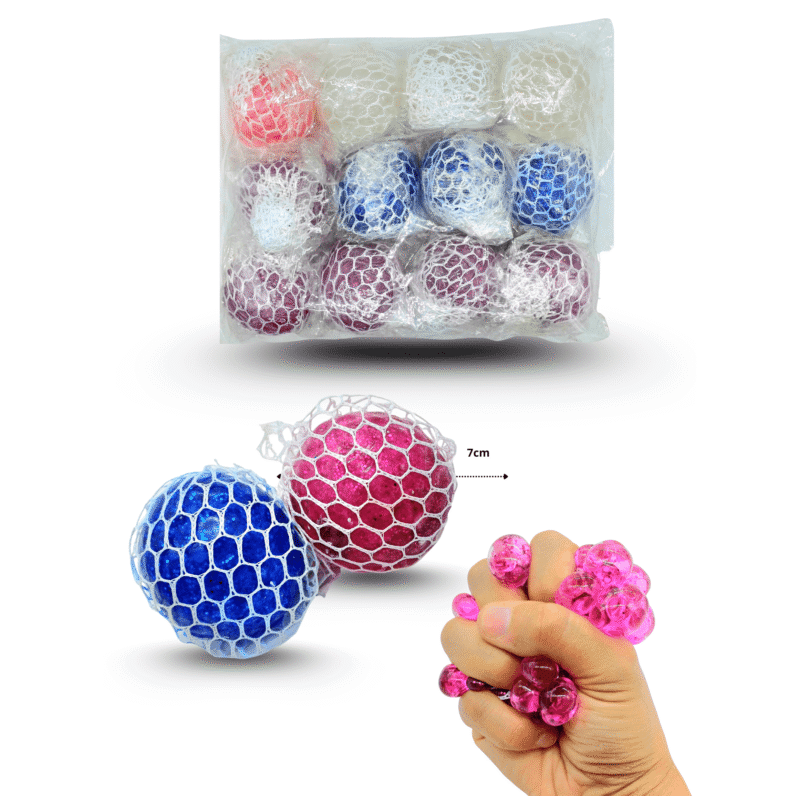 squishy cerebro red blanca diamantina en bolsa C/12 jerdanna