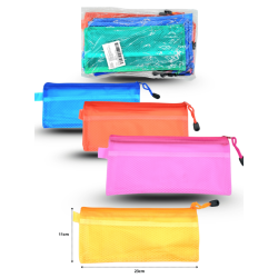 bolsa lapicera o cosmetiquera red plastificada 23x10cm C/12 XH5547