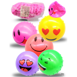 pelota inflable picos antiestres emoji 12cm C/12 TG-0835E o TG-0835E-1