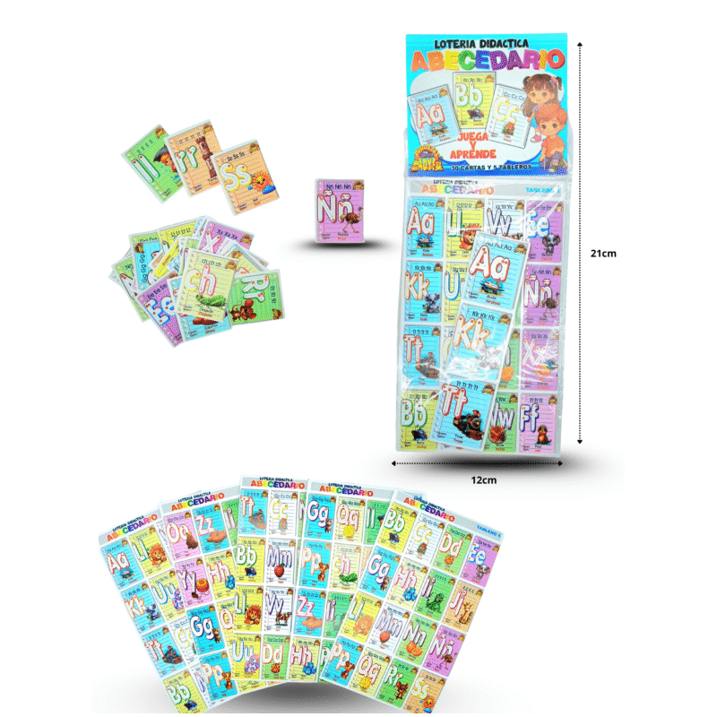 lotería didáctica 12cmx21cm 5 tablas C/10 ISM GAR