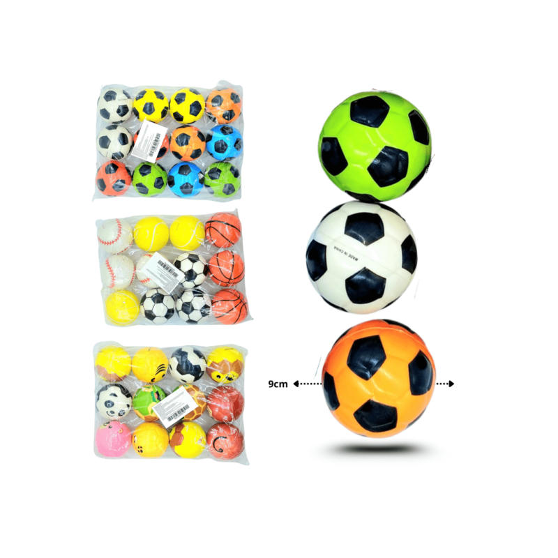 pelota antiestrés deportes y animales C/12 GPM-2790