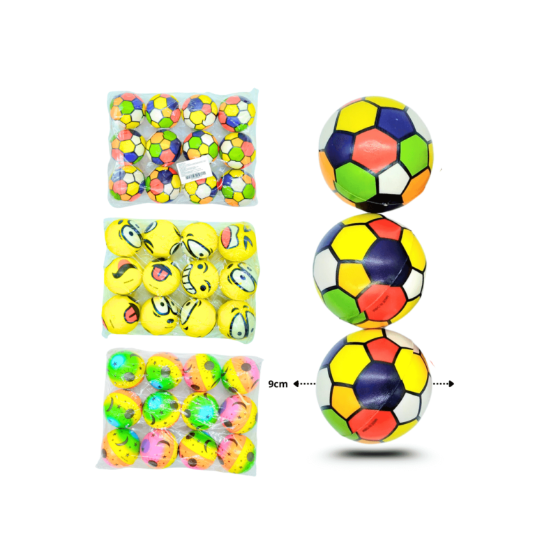 pelota antiestrés diseños surtidos C/12 GPM-3319