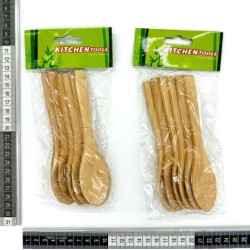 cuchara de madera 16.50cm C/6 A4598