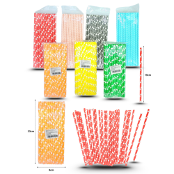 popote de cartón decorado set 25pzas C/10 M1085-1H-82