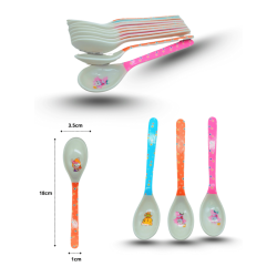 cuchara de melamina infantil 18 CM C/20 A1168 o EXP636