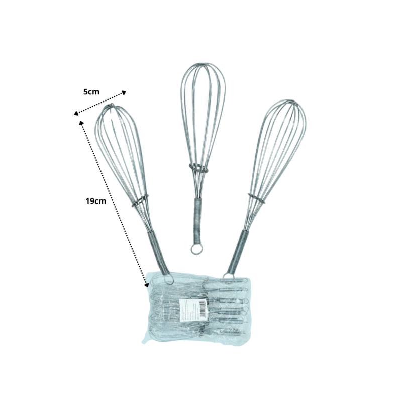 batidor globo metálico C/10 EXP578