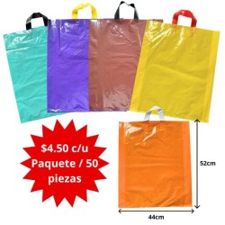 bolsa plastica con asa jumbo colores solidos 52×44 C/50 31F-24