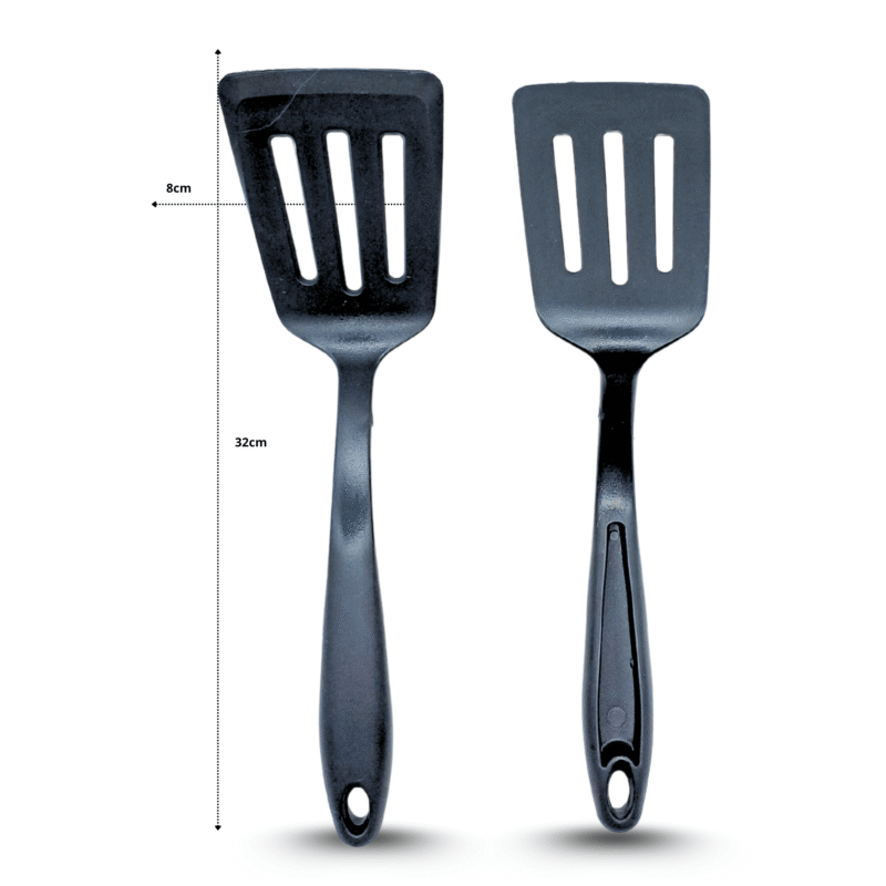 pala volteadora calada utensilio negro alta resistencia nylon C/10 9852