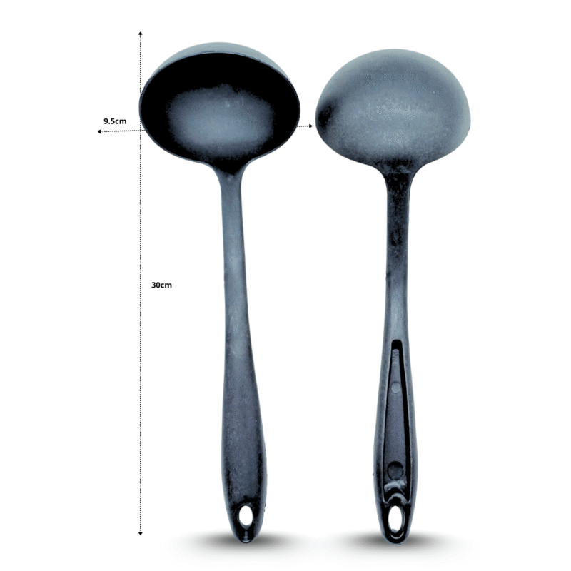 cucharon utensilio negro alta resistencia nylon C/10 9838