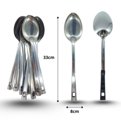 utensilio cuchara de servicio de acero inoxidable C/12 A1106