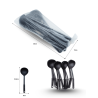 utensilio cucharón de plástico negro C/12 PB-3006, ZC-0210