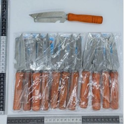 pelador descamador con mango de madera 12 pzas A4101