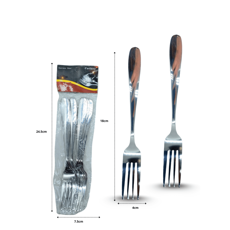 tenedor grueso liso C/6 PB-1008