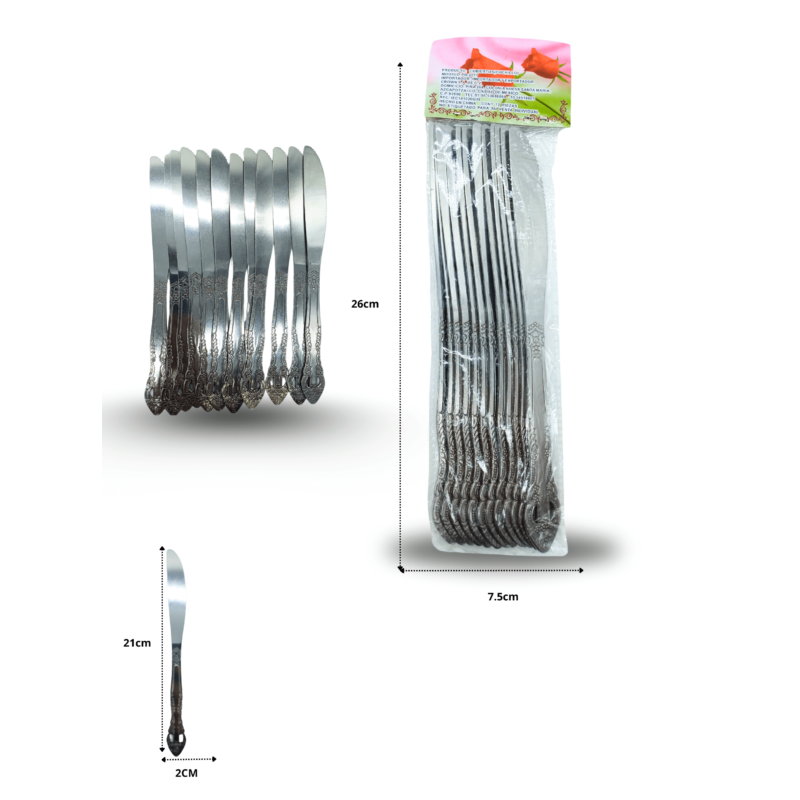 cuchillo de mesa gotico C/12 PB-2017