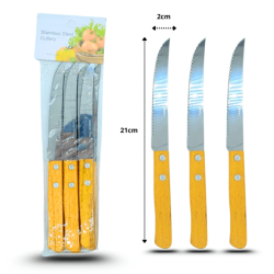 set de cuchillos de sierra mango de madera C/6 GPM-2292