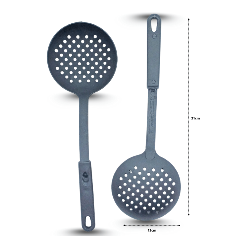 utensilio negro rasera de servicio con mango C/12 PB-3007