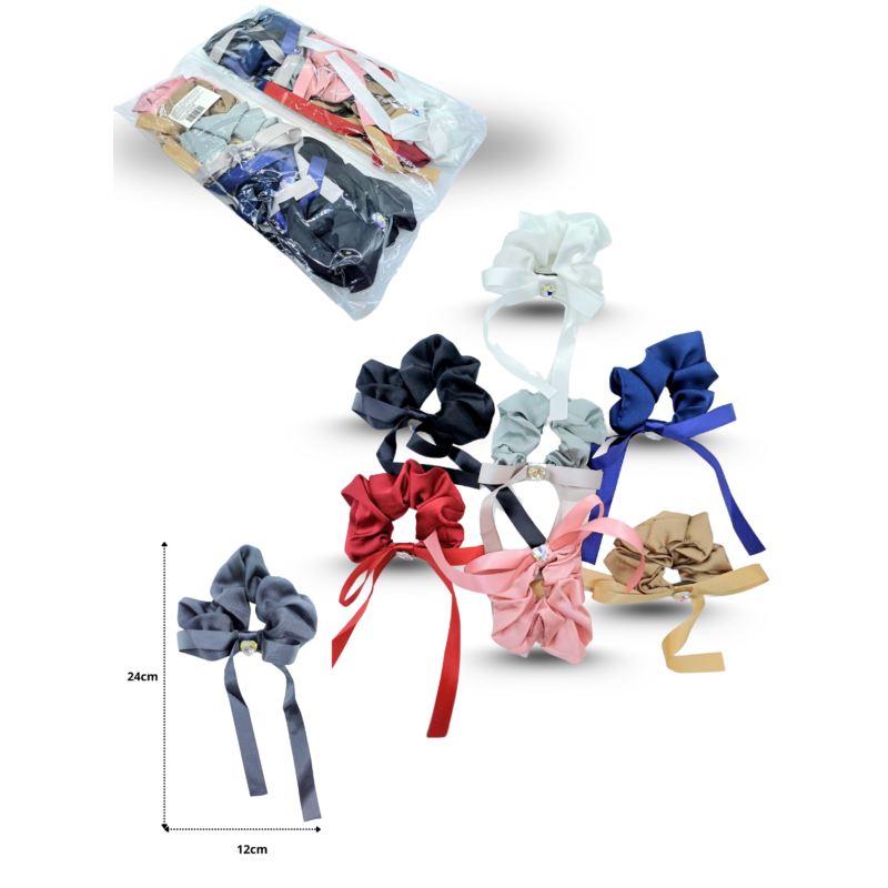 dona satín con listón y brillo al centro C/12 XL33-20