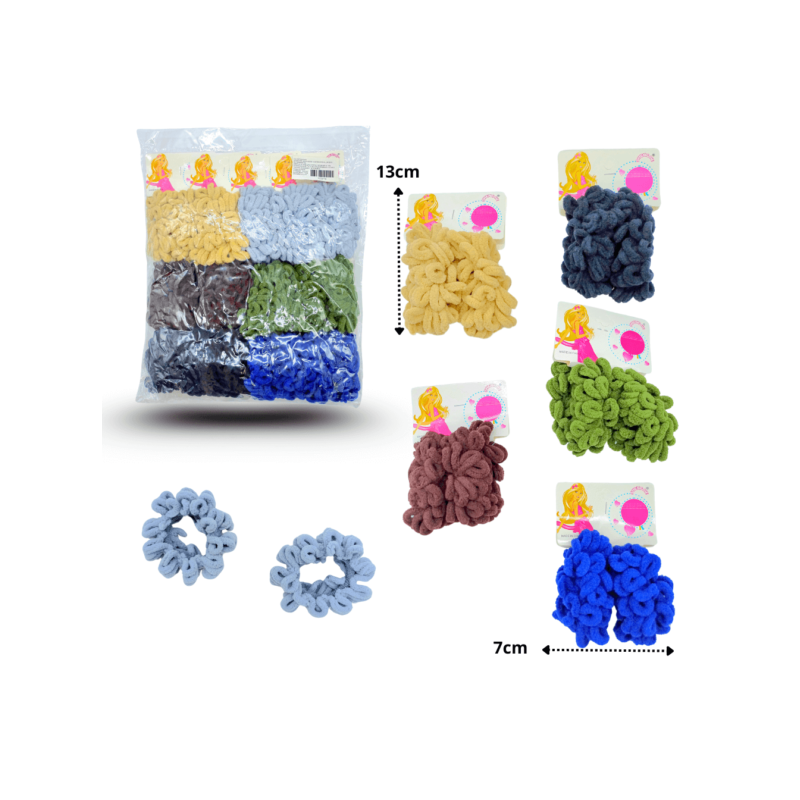 dona medusa verde, azul, café, gris C/12 EO276