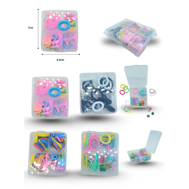 liga látex, liga toti, decoración y piojitos en caja C/12 25A-5