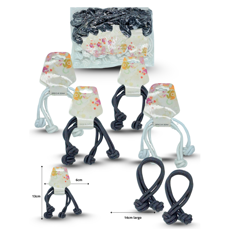 liga nudo par blanca y negra C/12 HQP-02B