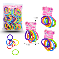 liga licra colores vivos set 6 pzas 7cm C/12 EO342-4