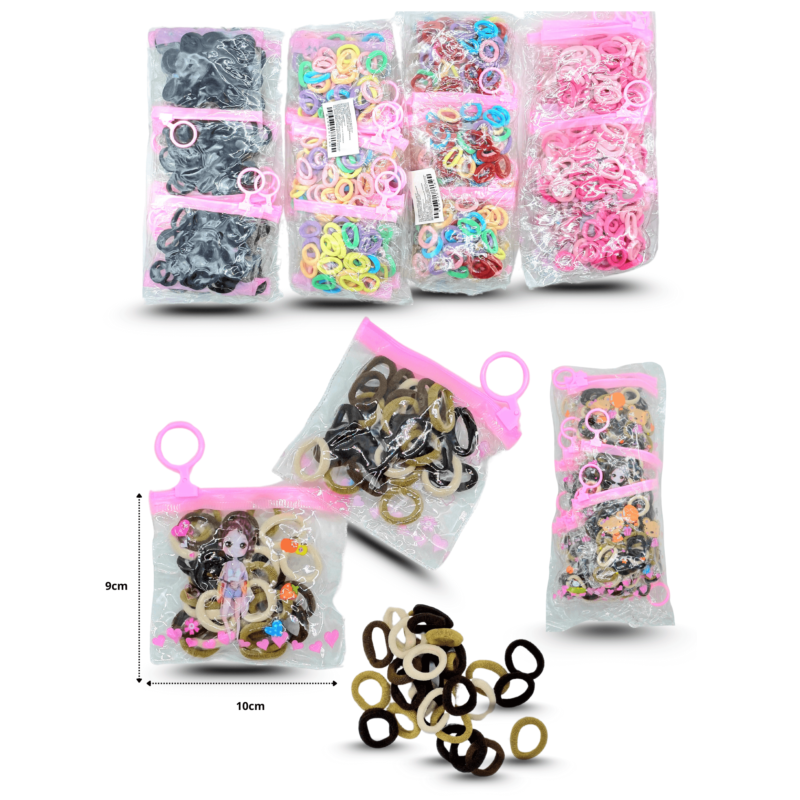 liga licra toti colores surtidos bolsa con cierre a presión C/12 HQP-1133