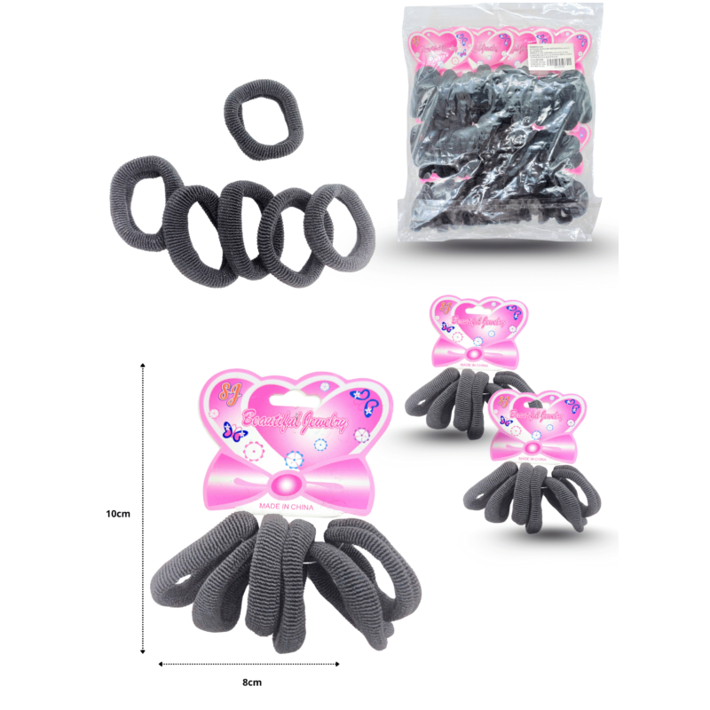 liga corrugada negra set 6 pzas 5cm C/12 EEOO96B